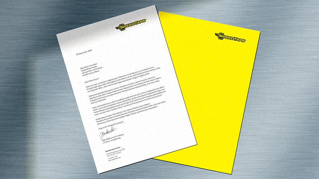 speedtaps stationery a4 letterhead